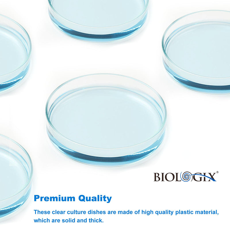 100 Pack Petri Dishes with Lids, 60x15mm Sterile Petri Dishes, Plastic Petri Dishes, 3 Vents Petri Dish, Thick Culture Petri Dishes for Lab Science Experiment, Microbiology 60×15mm 100