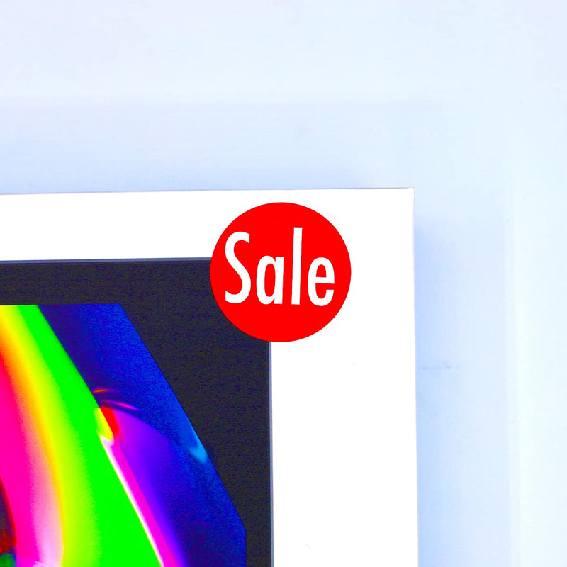 Red with White Sale Stickers for Retail Promotions 1.5 Inch Round Circle Labels for Clearance Discount Inventory and Price Markdowns 500 Total Adhesive Stickers on a Roll