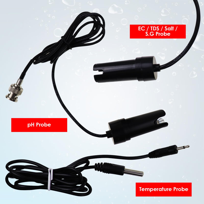 [Australia - AusPower] - DANOPLUS Smart Water Quality Tester, 24 hrs Wireless App Monitoring of pH EC TDS Salinity SG Temperature, Mountable with Alarm Function for Aquariums & Hydroponics 