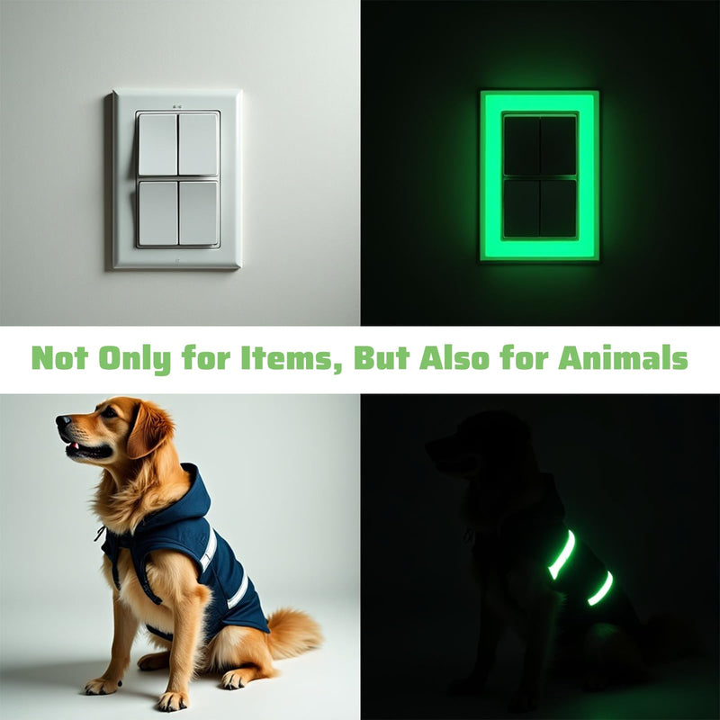 TIESOME Neon Reflective Tape 0.4In x 26 Feet, Safety Warning Glow in The Dark Tape High Viscosity Waterproof Durable Lasting Outdoor DOT Auto Stickers for Bikes Trailers Trucks(Fluorescent)
