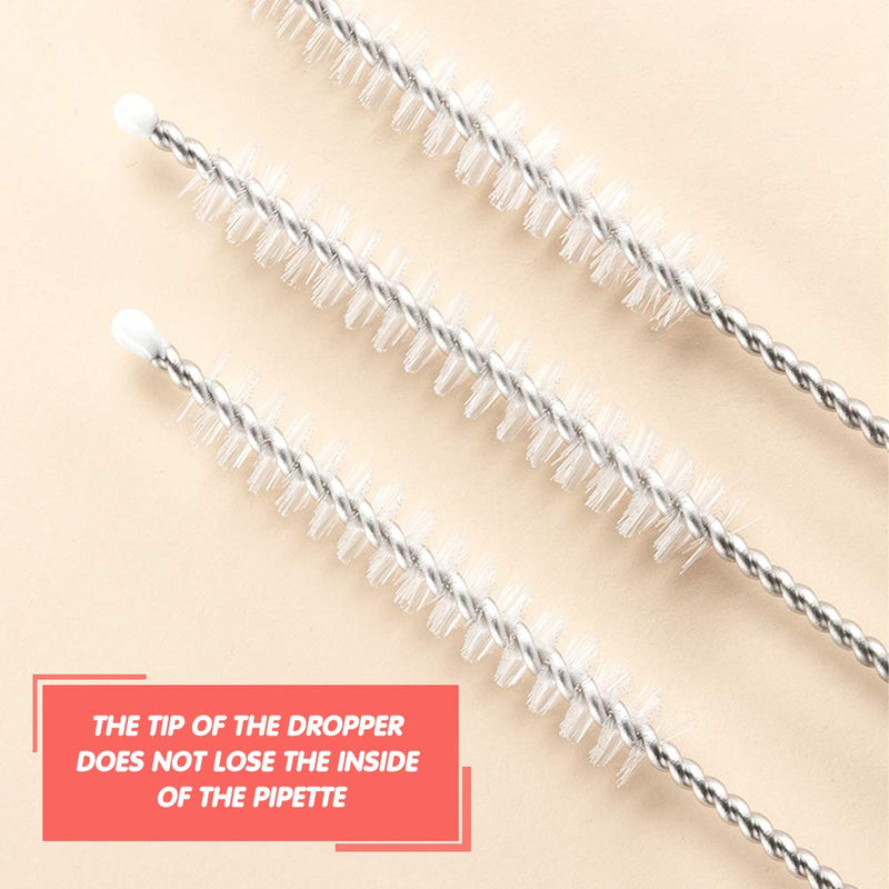 [Australia - AusPower] - FOCCTS Pack of 2 Milk Hose Brush, 45 cm Spiral Cleaning Brush, Steel Wire Tube Brush, Cleaning Brush, Tube Brush for Milk Hoses, Teapot, Straw 