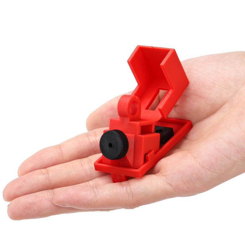 [Australia - AusPower] - WUWEOT 12 Pack Circuit Breaker Lockout Device, 120-277V Clamp-on Electrical Single Pole Breaker, Lockout Tagout Kit Lock Out Device for Less 16 mm Handle, OSHA Compliant 