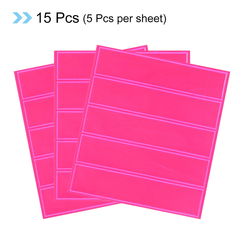 PATIKIL Reflective Stickers, 15 Pack 1 x 4.5" Waterproof Adhesive High Visibility Night Caution Warning Safety Tape Strips for Backpacks Bikes Helmets, Pink