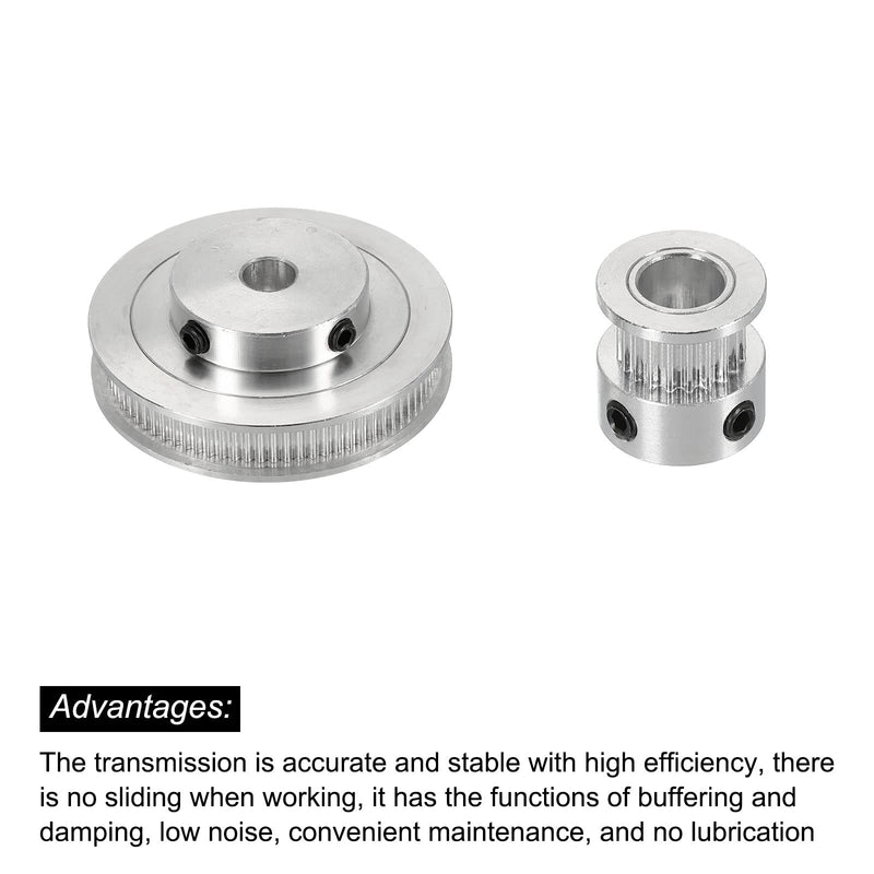 [Australia - AusPower] - MECCANIXITY Timing Pulley 20&80 Teeth 8mm Bore Synchronous Wheel with Belt and Wrench for 3D Printer, CNC Machine, 1 Set 
