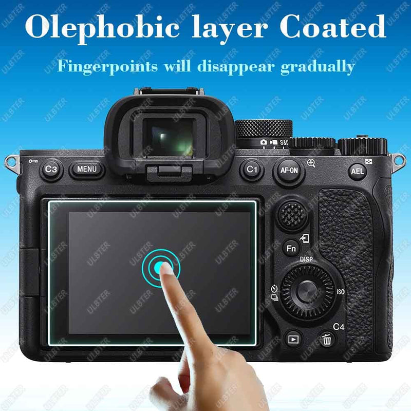 [Australia - AusPower] - Screen Protector for Sony A7 IV Alpha 7 IV A7IV A7M4 A74 & Hot Shoe Cover [3+2 Pack] Tempered Glass Cover 0.3mm 9H Hardness Anti-Scrach Anti-Bubble 