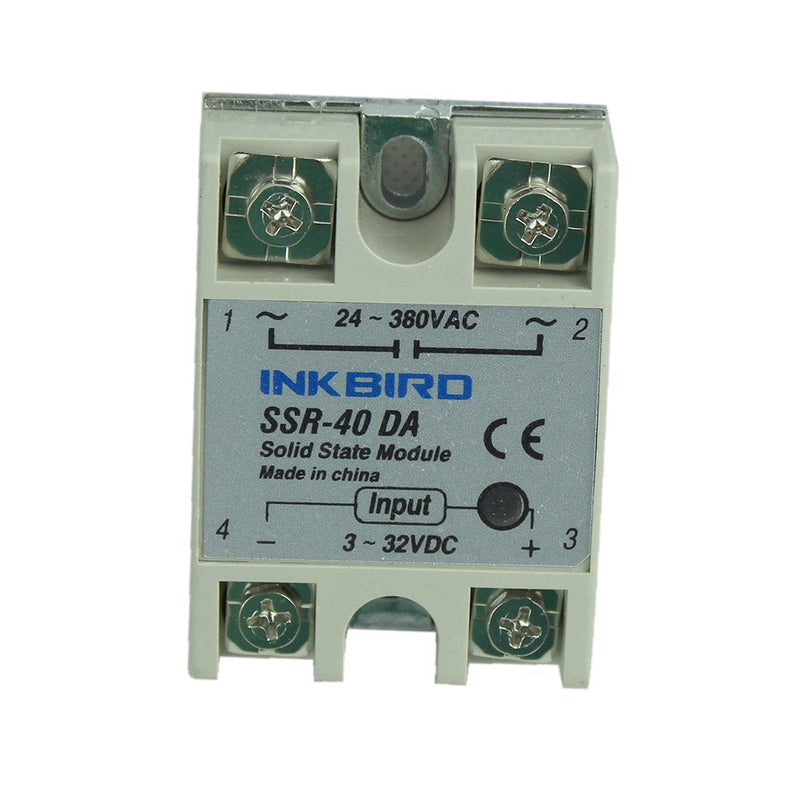 [Australia - AusPower] - Inkbird AC 100 to 220V ITC-100VH Outlet Digital PID Thermostat Temperature Controller 40DA SSR White Heat Sink K Thermocouple ITC-100VH+40ASSR+K+WHHS 