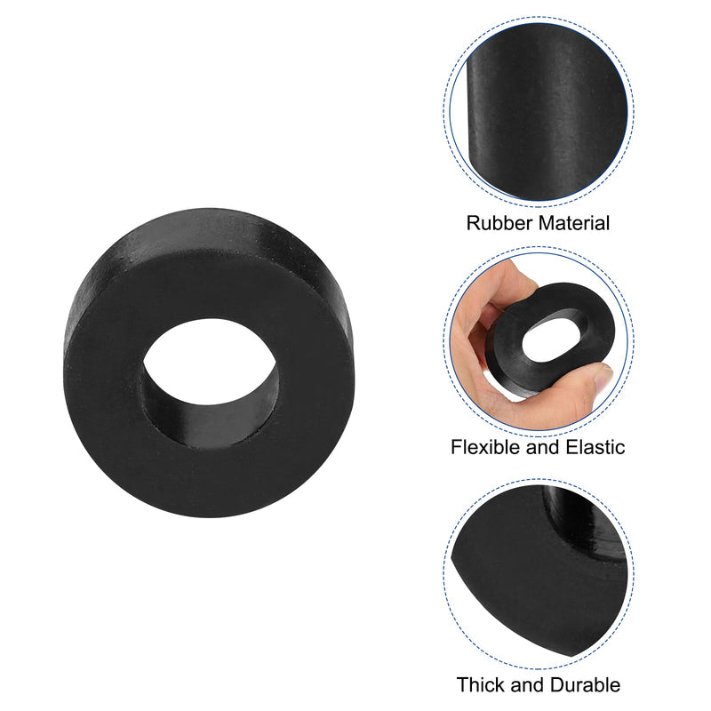 [Australia - AusPower] - uxcell 8Pcs 1" OD x 1/2" ID x 3/8" Thick Round Rubber Washers Flat Rubber Spacer Bushing for Home Appliances Cars Boat Accessories 1" OD x 1/2" ID x 3/8" Thickness 8 