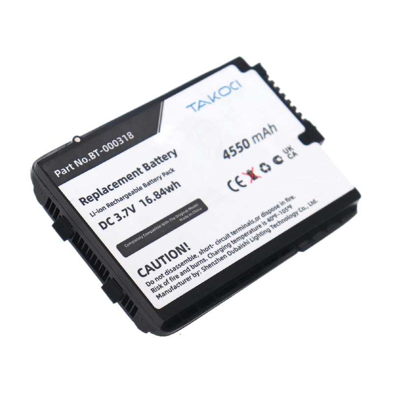 Replacement Battery fit for Zebra TC70 TC75 Barcode Scanner, Part No BT-000318 82-171249-01 82-171249-02 BTRY-TC7X-46MA2 4550mAh