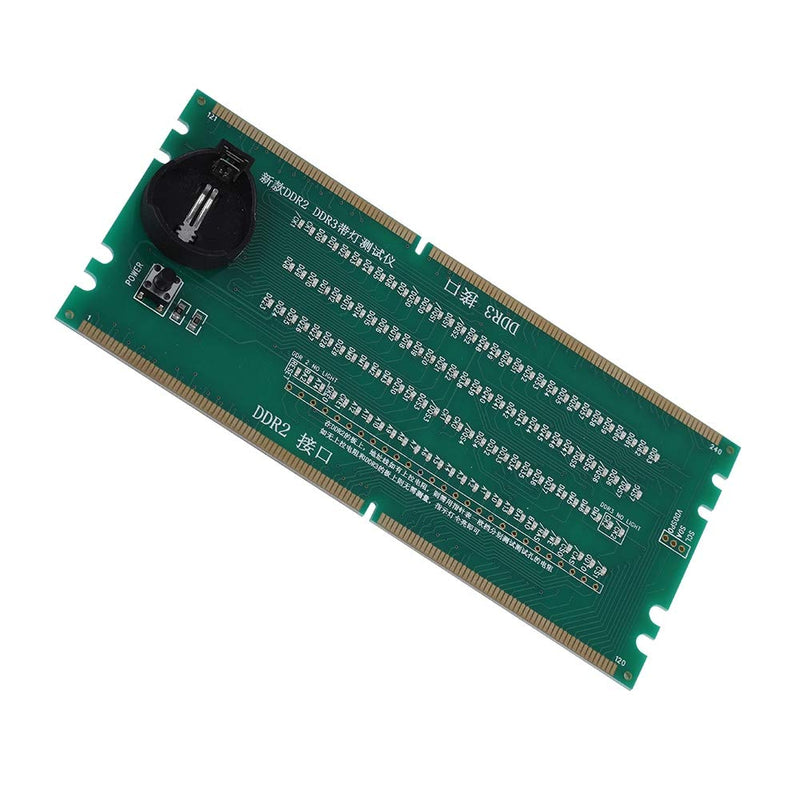 [Australia - AusPower] - 2 in 1 Desktop Motherboard Tester, DDR2/DDR3 Portable Test Card with Light Tester, High Hardness Tester Board Multifunctional Durability for Desktop Computer 