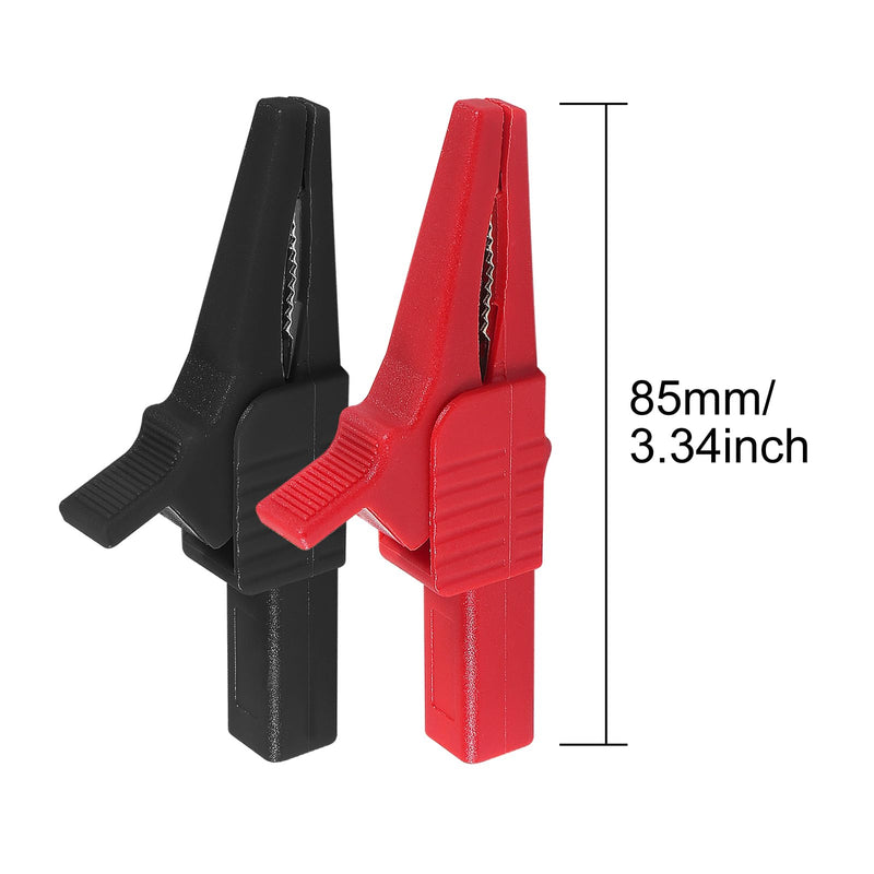 [Australia - AusPower] - 20pcs 1000V 32A Heavy Duty Full Insulated Automotive Car Battery Alligator Clips Electrical Test Clips with 4mm Banana Jack Socket for Multimeter Test Leads 