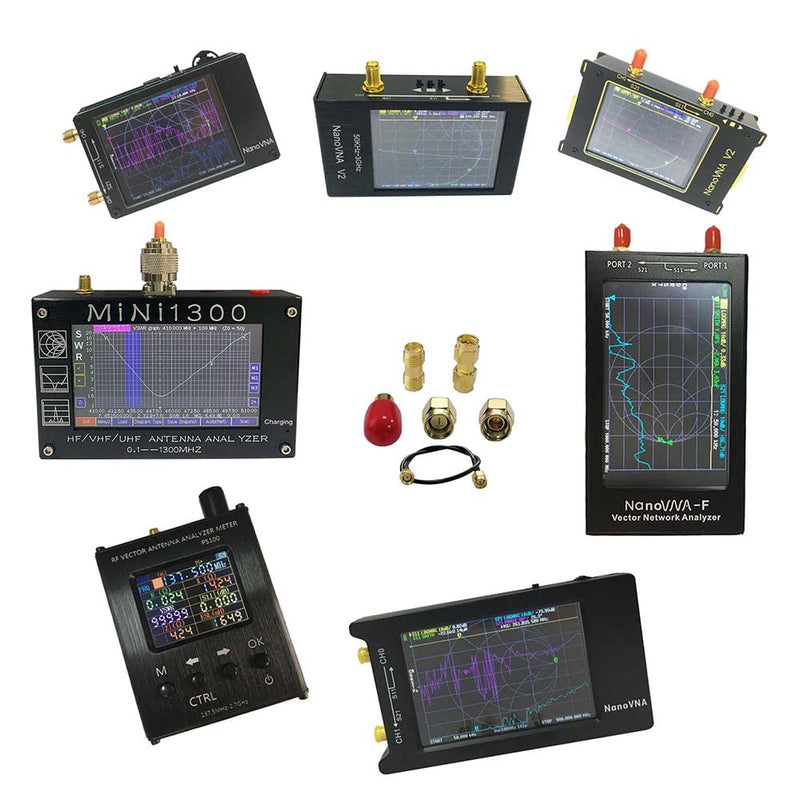 [Australia - AusPower] - SMA Calibration Kit for NanoVNA H H4 F V2 V3 SAA Mini1300 PS100 Vector Network Analyzer Antenna Analyzer | RF Coaxial Test Connector | Short/Load/Open/Thru | 6 pcs Set 