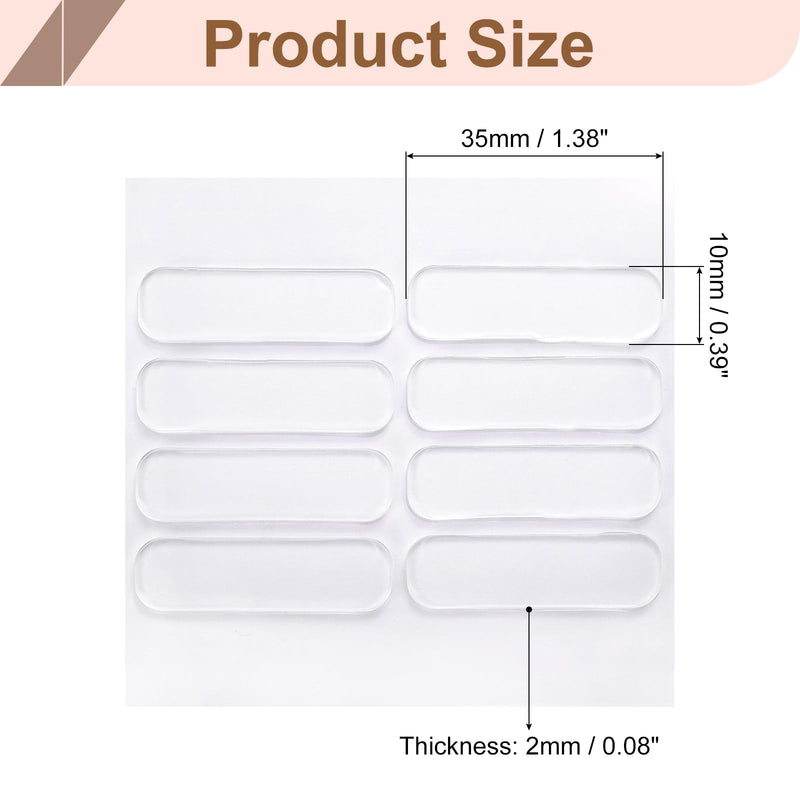 uxcell 40Pcs Cabinet Door Bumper, Quiet Clear Door Slam Stopper - Rubber Soft Close Bumpers Self Adhesive Rubber Bumpers - 1.38 x 0.39 x 0.08 Inch for Shower, Drawers, Toilet Lids 40