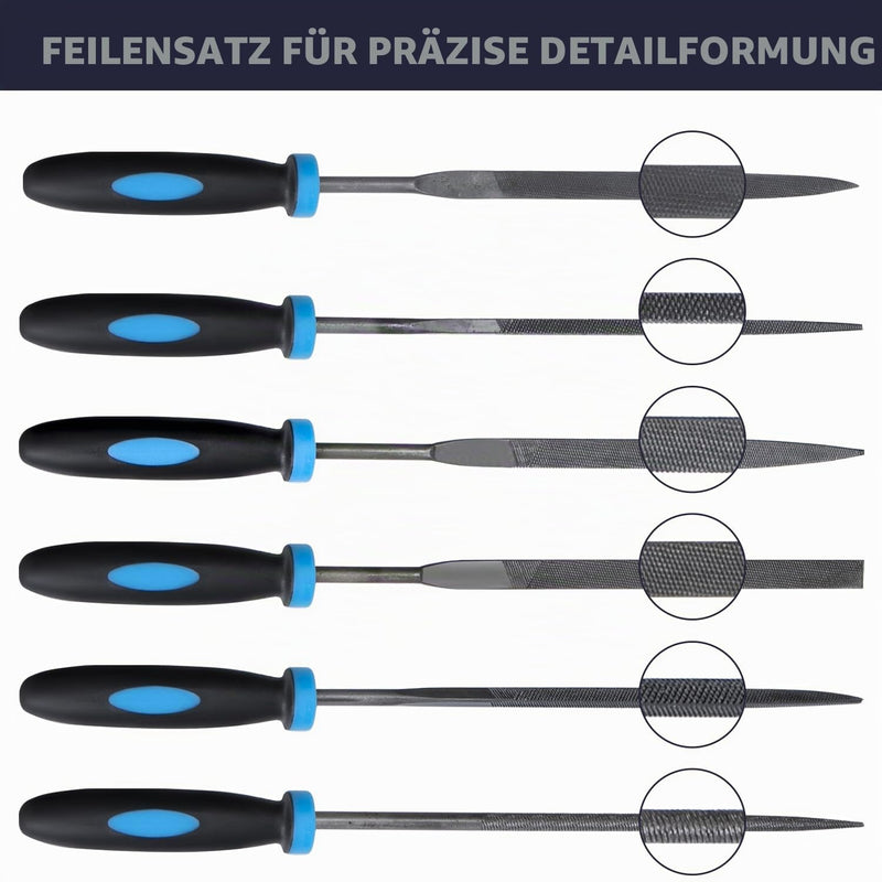 File Set Metal Professional File 6-Piece Metal File Mini File Set File Set Key Files Wooden File Round File Wooden File Set Needle Files Set for Workshop DIY