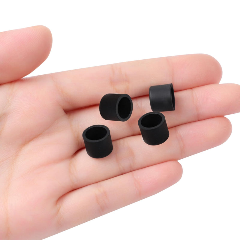 [Australia - AusPower] - uxcell Silicone RCA Female Connector Anti Dust Plug, 8mm Dust Proof Cap Protector Cover 10 Pcs Black 