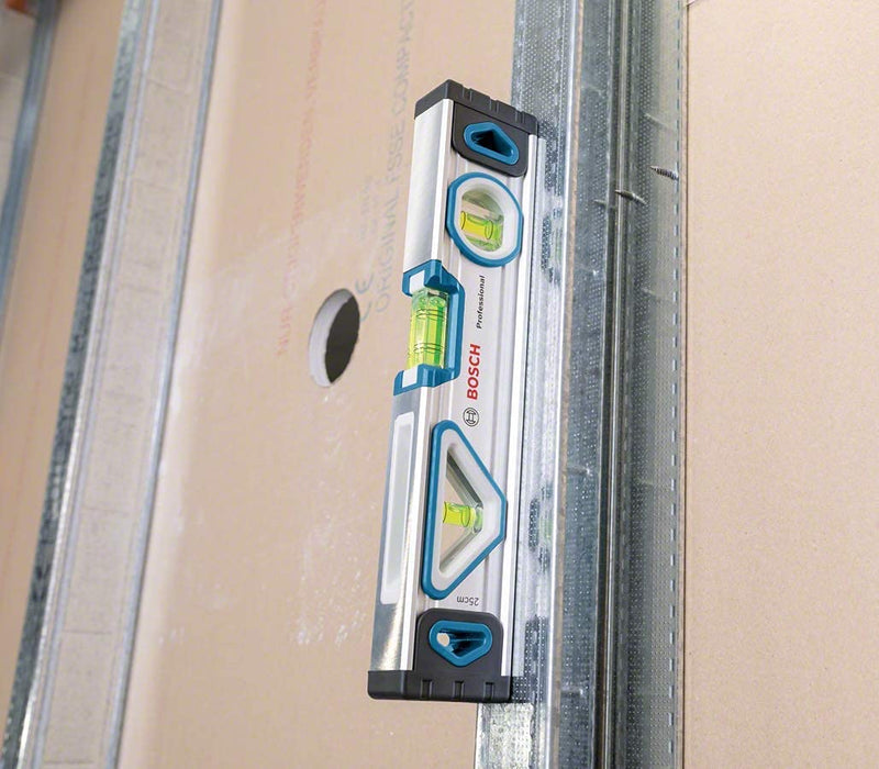 Bosch PRO Spirit Level 25 cm with Magnetic System (All-Round Readable, Aluminium Housing, Robust End Caps) - Amazon Exclusive