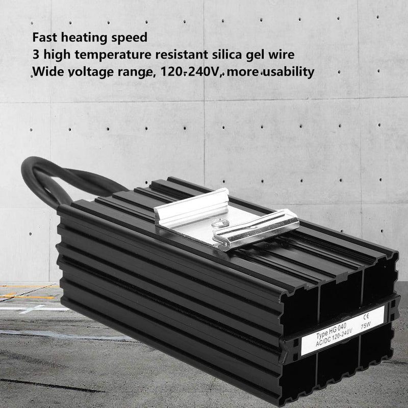 75 W Heating Element Heater Constant Temperature Thermistor Heater 35 DIN Rail Mounting 120-240 V