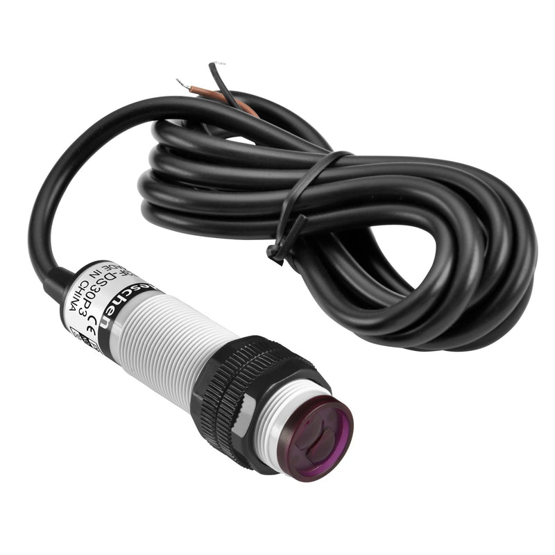 [Australia - AusPower] - Heschen M18 Column Infrared Photoelectric Proximity Switch, Diffuse Reflection Type, E3F-DS30P3, Detection Distance 10-30CM, 10-30VDC 200mA, PNP NO+NC, 4 Wire 