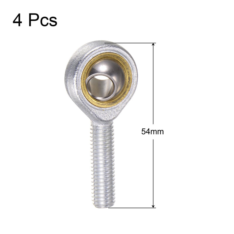 [Australia - AusPower] - uxcell 4pcs SA8TK POSA8 M8 Male Rod End Bearing M8x1.25 Right Hand Thread, Self-Lubricating Joint Rod Ends, includes Jam Nut 