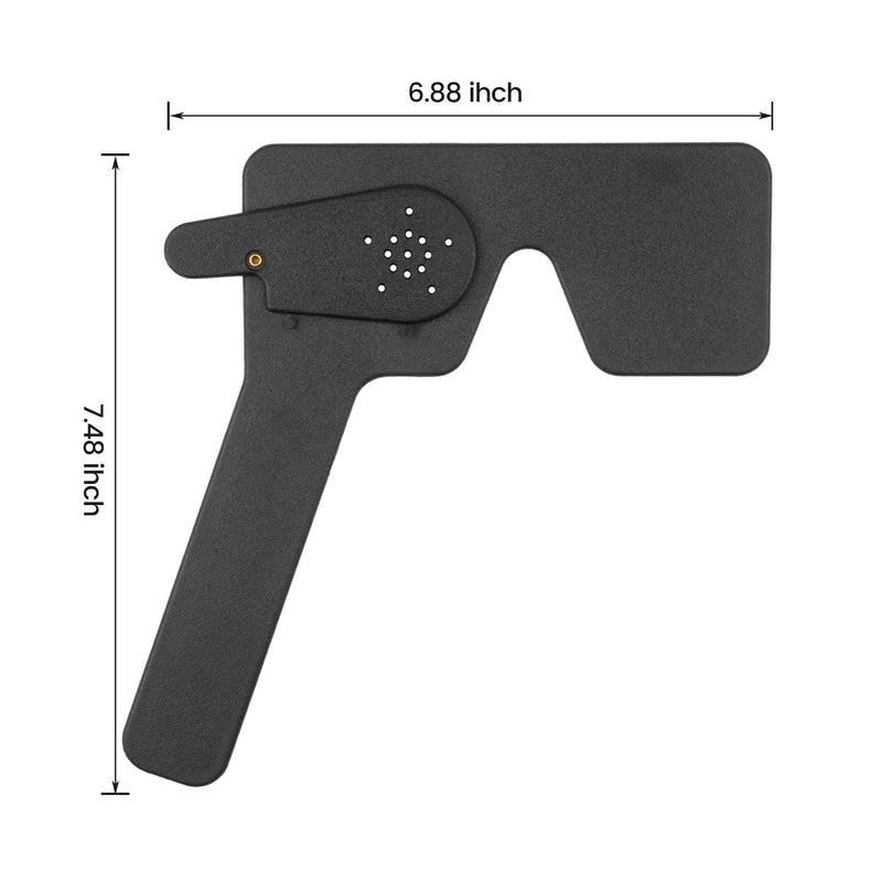 [Australia - AusPower] - Ophthalmic Eye Occluder with 14 Holes for Ophthalmologists, Orthoptists and Optometrists to Eye Exam Negro 