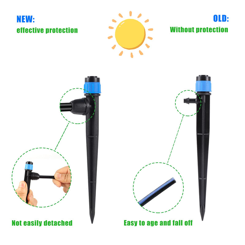[Australia - AusPower] - Drip Irrigation Emitters with Adjustable 360 Degree Water Flow Drippers Sprayer for 1/4 inch Tubing, Garden Drippers Sprayer Perfect for House Garden Watering System. (25pcs-Blue 360 Degree Sprayer) 25pcs-Blue 360 Degree Sprayer 