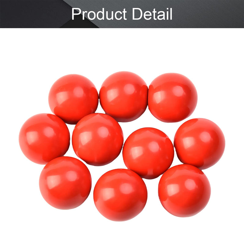 Othmro 10Pcs Red Ball Knob, M6 Female Thread, Machine Handle 25mm Diameter Smooth Rim Thermoset Ball Knobs for Lawn Mowers Exercise Equipment Machinery Valves Spigots M6*25