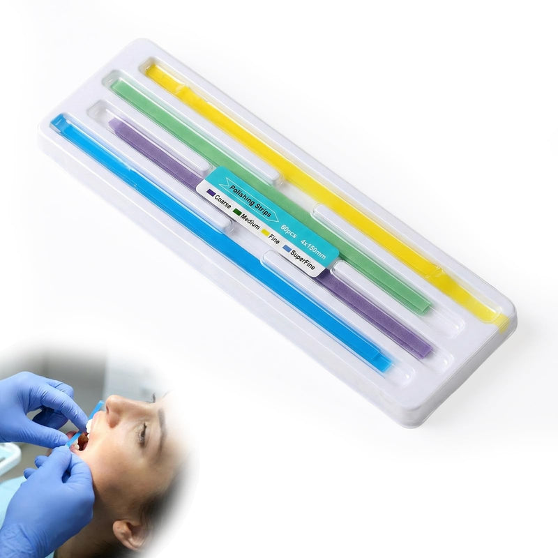 Jetstream Pack of 60 Tooth Sandpaper, Tooth Polishing Strips, Polishing Strips, Interdental Sandpaper for Narrow Spaces, for Thorough Teeth Cleaning
