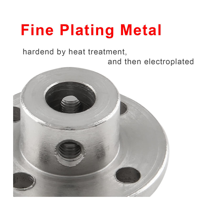 [Australia - AusPower] - 4 PCS 10mm Flange Shaft Coupling, Rigid Flange Coupling Motors Guide Shaft Support Coupler, High Hardness Coupling Connector Flanged Shaft Mount for DIY RC Model Motors 4PC 