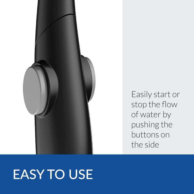 Bio Bidet by Bemis Pearl Handheld Bidet Sprayer Toilet Attachment Posterior & Feminine Wash with Stainless Steel Hose & Mount Kit, Black