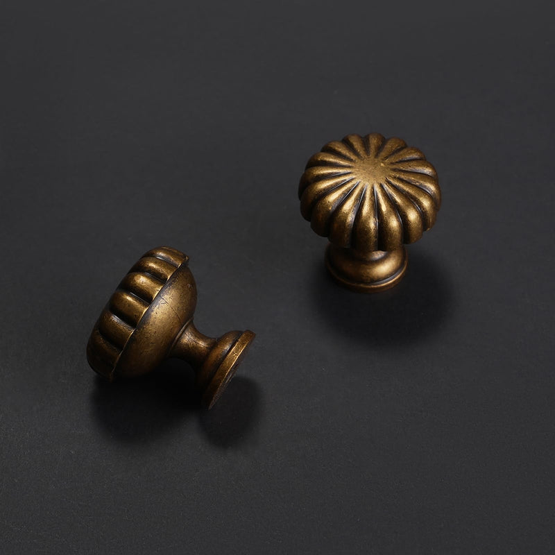 10 Pack Antique Brass Kitchen Cabinet Knobs Vintage Drawer Knobs Aged Bronze Kitchen Cabinet Hardware Zinc Alloy Handles Drawer Knobs Dresser Handles Knob 10
