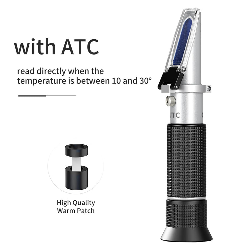[Australia - AusPower] - Honey Refractometer with ATC, Portable Refractometer for Honey Moisture,Triple Scale (Honey Moisture: 12-27%, Brix: 58-90%, Baume: 38-43°),Ideal for Honey, Molasses,Maple Syrup,Fruit jam 