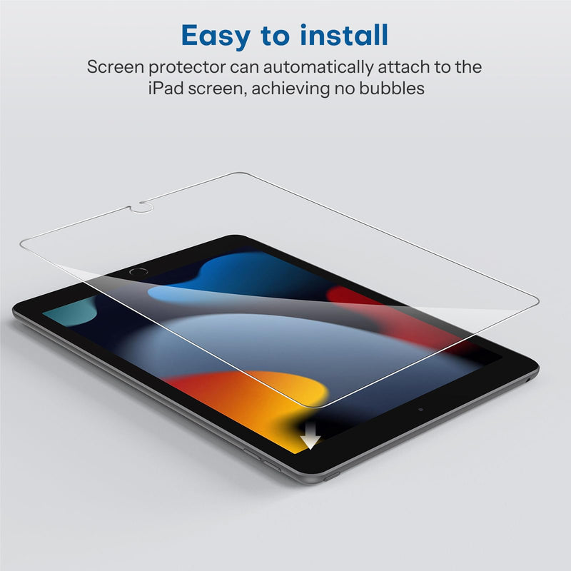 [Australia - AusPower] - SPARIN 3 Pack Screen Protector for iPad 9th 8th 7th Generation 10.2 Inch (2021/2020/2019 Model), Tempered Glass for iPad 10.2 
