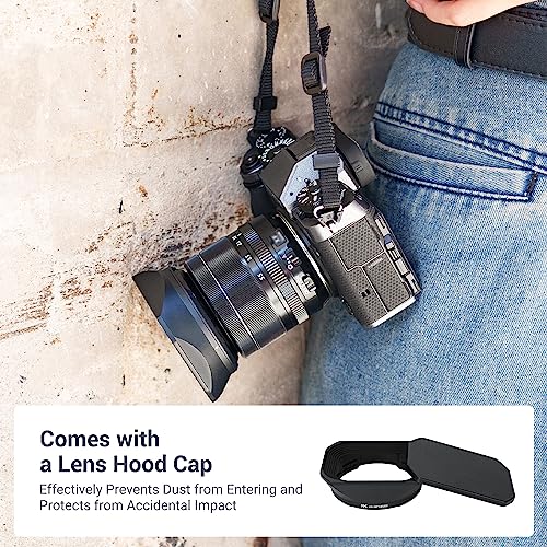 JJC Metal Square Lens Hood Shade for Fuji XF 18-55mm f/2.8-4 R LM OIS Lens For Fuji XF 14mm & XF 18-55mm Lens
