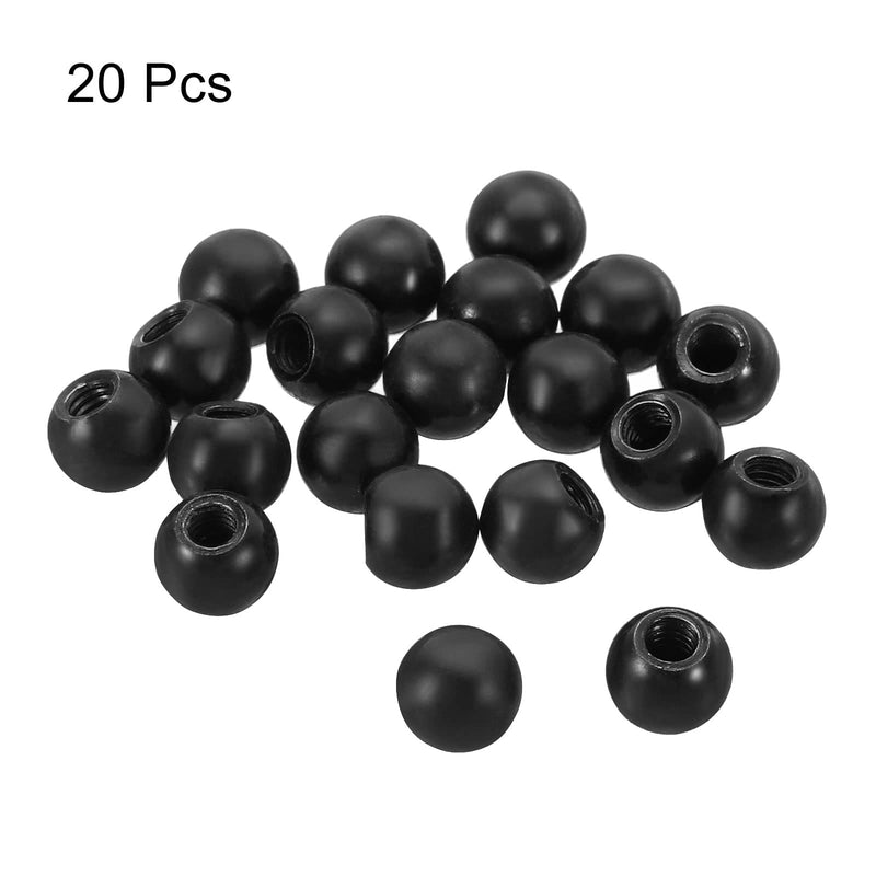 [Australia - AusPower] - PATIKIL M4 Thread Cap Nuts Knob, 20 Pack Steel Ball Lamp Decoration Screw Caps Nut Cover for Furniture Lighting, Black M4x9mm 