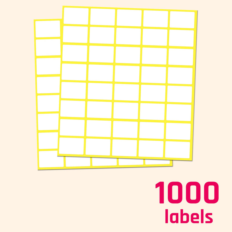 0.5" x 0.75", 1000 Pack, Matte White Labels Stickers - for Price Labels 0.5" x 0.75" | 1000 Labels - NewNest Australia