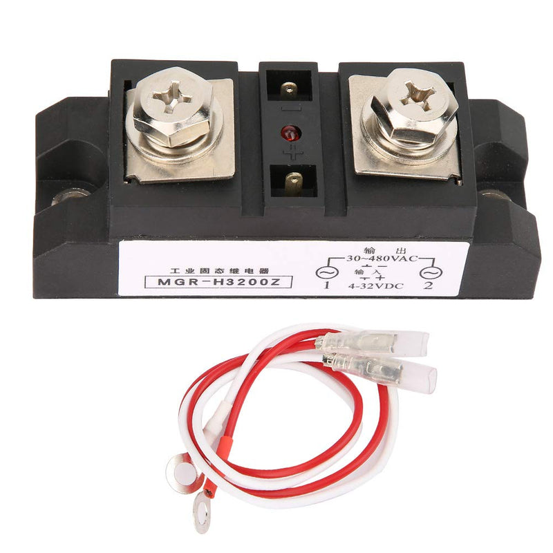 200A Industrial Solid State Relay, High Switching Speed Noiseless Industrial Solid State Relay Relay DC Control AC SSR Anti Vibration for Petrochemical Equipment
