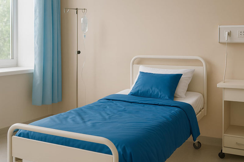 Waterproof Duvet Cover 135 x 200 cm - Breathable, Washable, Antibacterial, Clinical Suitable (Blue, 135 x 200 cm) Blue 135x200