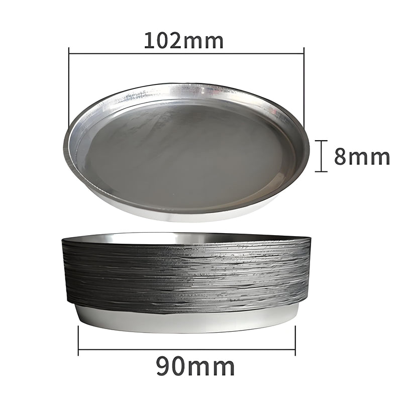 [Australia - AusPower] - Aluminum Sample Pans -90mm Disposable Weighing Dishes for Moisture Analyzer (100 Pack) 100 