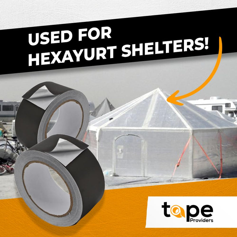 WOD AF-20A-B Black Matte Aluminum Foil Tape General Purpose Non Reflective Hot & Cold Shield Resistant - Good for HVAC, Air Ducts, Insulation, Metal Repair: 2 in. x 27 yds. (Pack of 1) 2" in. x 27 yds.