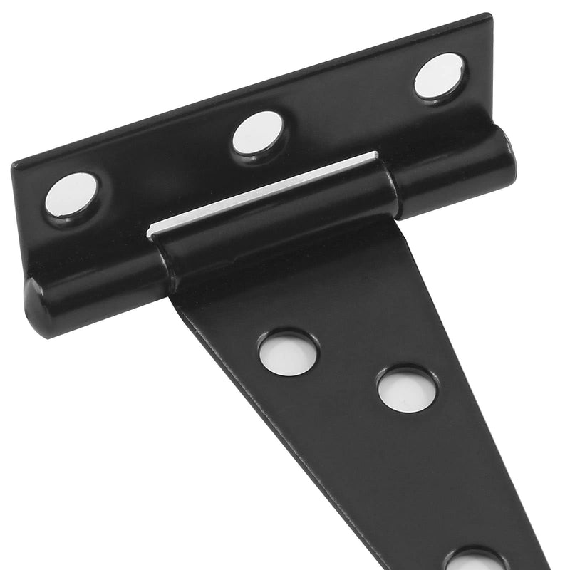 [Australia - AusPower] - 6Pack 2 Inch Black T-Strap Shed Hinge,Barn Door Hinges Heavy Duty Gate Strap Hinge T Hinges for Barn Door, Shed or Wooden Fences 2 Inch-6Pack 