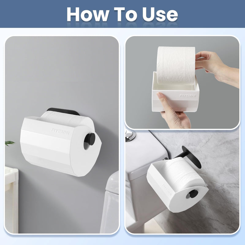Toilet Paper Protector Cover, Cat & Dog Proof, Pet-Proof TP Guard Armor, Prevents Pulling & Chewing, Fits Most TP Roll Holders, Bathroom Accessory White