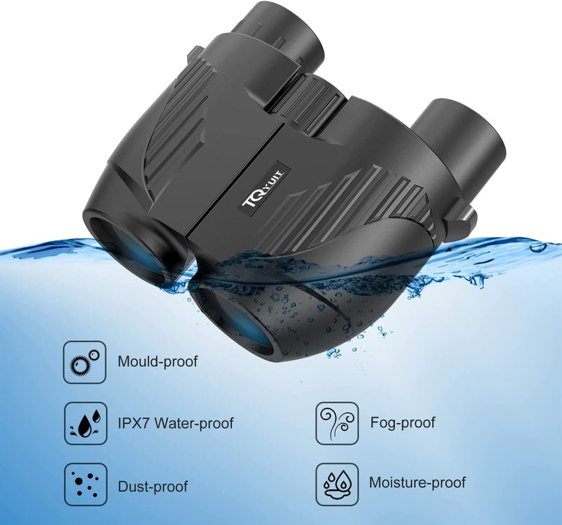 [Australia - AusPower] - Binoculars 20x25 for Adults and Kids, High Power Easy Focus Binoculars with Low Light Vision, Compact Binoculars for Bird Watching and Travel Black 