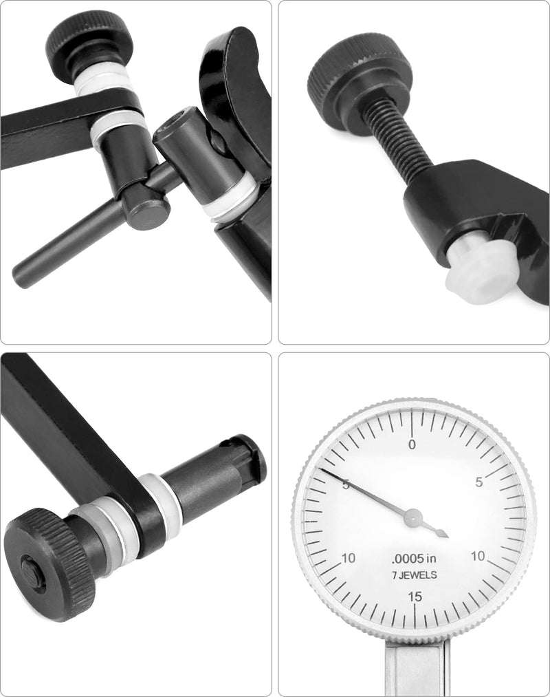 [Australia - AusPower] - QWORK Test Dial Indicator, 0.03'' x 0.0005'' Resolution with Indicator Holder, Case Included 