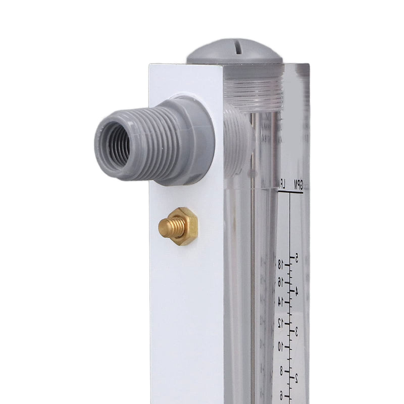 [Australia - AusPower] - 0.5-5GPM Panel Type Water Meter Adjustable Liquid Flowmeter ZG1/2in Male Thread ZG1/4in Female Thread Water Meter 