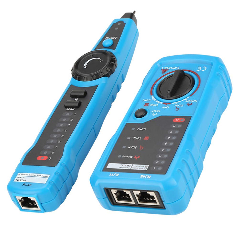 [Australia - AusPower] - Handheld RJ11 RJ45 Telephone Multifunction Wire Tracker Toner Ethernet LAN Network Cable Detector for Network Cable Collation Telephone Line Tester Continuity Checking(No Batteries Included) 