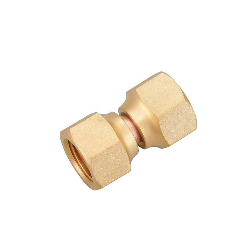 [Australia - AusPower] - 2 PCS Brass 3/8" Female Flare by 3/8" Female Flare Swivel Brass Adapter,Female Swivel Nut,Flare Tube Fitting,Valve Connector 2 PCS 3/8"x3/8" 