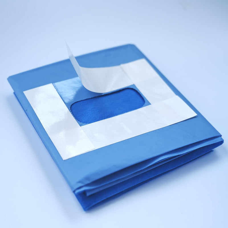 [Australia - AusPower] - Sterile Disposable Vet Adhesive Fenestrated Surgical Drape Spay/Neuter Surgery Use 24"x24" (5) 5 