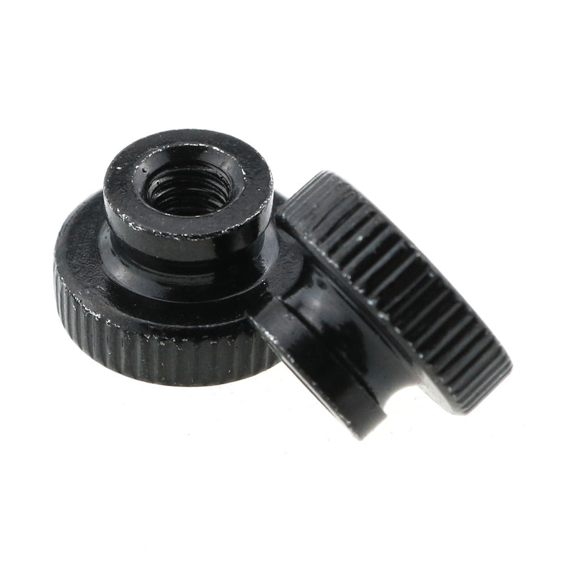 [Australia - AusPower] - 10pcs Knurled Thumb Nuts M5 x 0.8mm Black Metal Round Knobs Hand Nuts for 3D Printer Parts 