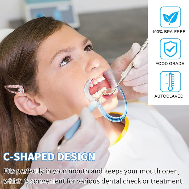 [Australia - AusPower] - 12pcs Mouth Stretcher, C Shape Opener, Mouth Stretcher for Oral Inspection and Teeth Whitening, for Board Games, for Mouth Opener Challenge, Dental C-Shape Mouth Opener for Teeth Whitening 
