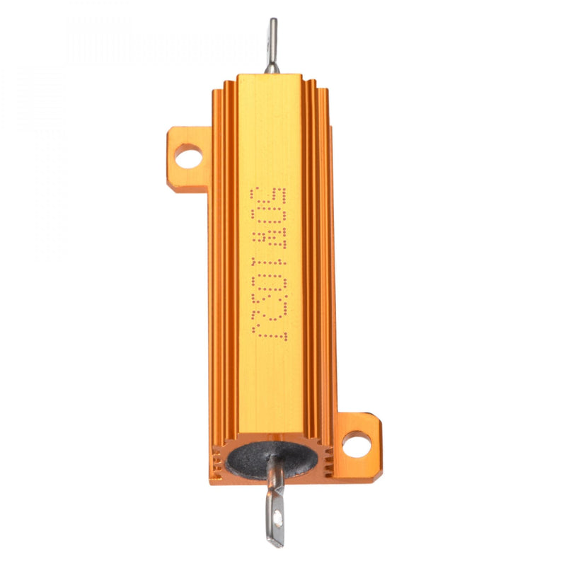 [Australia - AusPower] - uxcell 5pcs 50W 10 Ohm 5% Aluminum Housing Case Resistor, Wirewound Resistors Screw Tap Chassis Mounted, Gold 