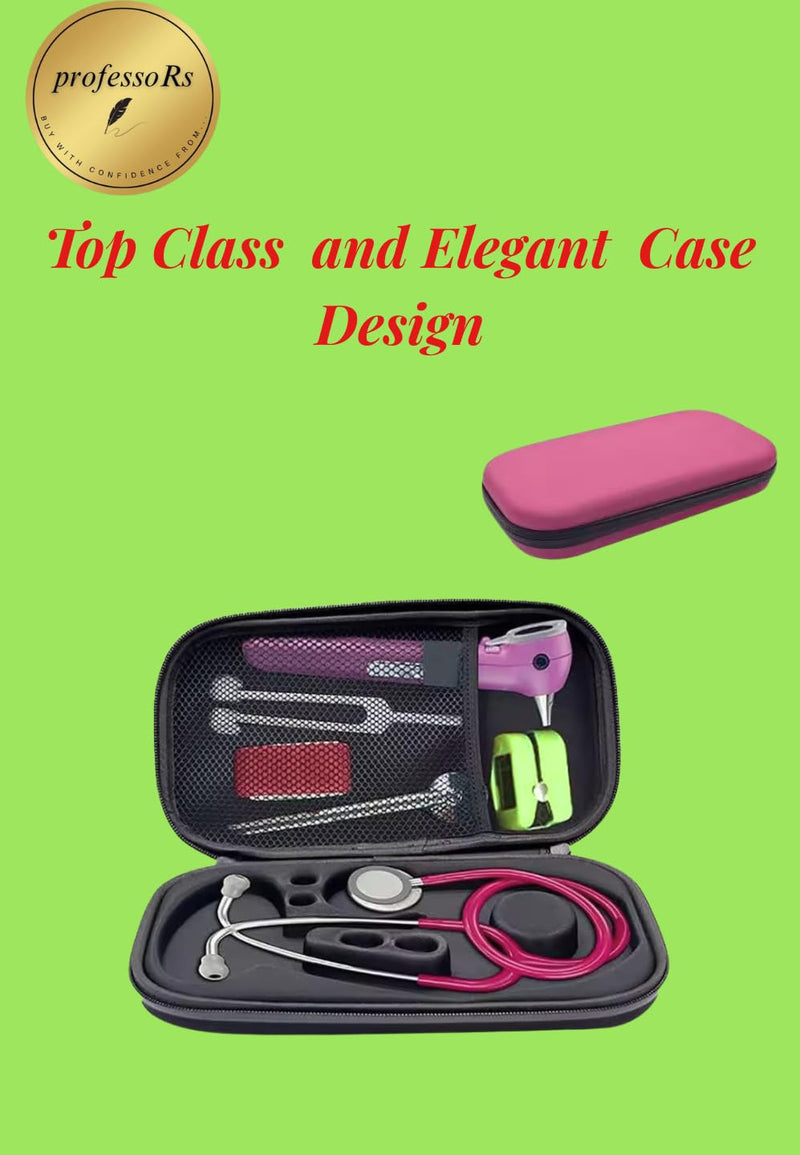 [Australia - AusPower] - Pink Stethoscope Case- Stetho Carrying Case – Hard Shell Protective stethoscope Bag for Doctors, Nurses & Medical Students – Pink case" 